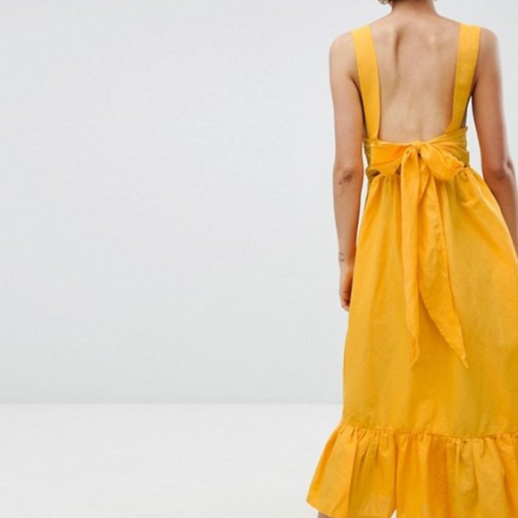 vero moda yellow dress